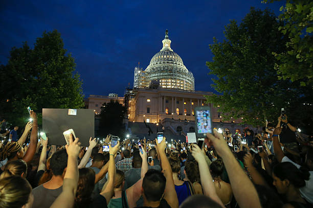 Protests located at Capitol Hill in Pennsylvania involving the countrys politics
(Photo Credits: iStock)