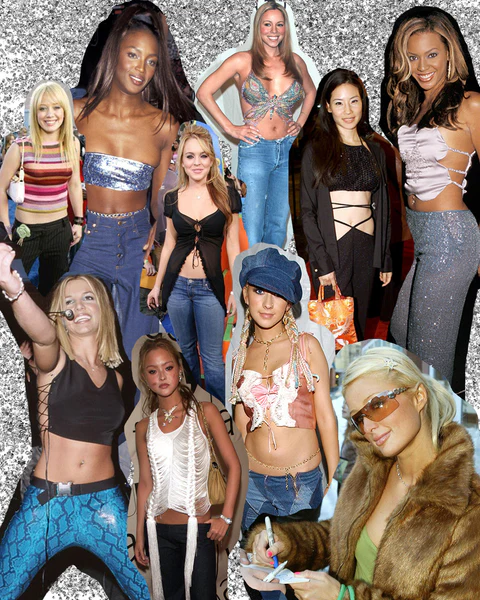 The y2k fashion is coming back to popularity from the 2000s. 