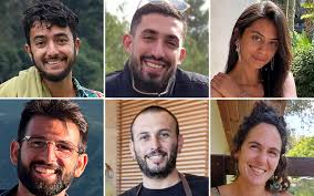 Faces of the six hostages found in tunnels of Gaza in late August. (The Times of Israel)