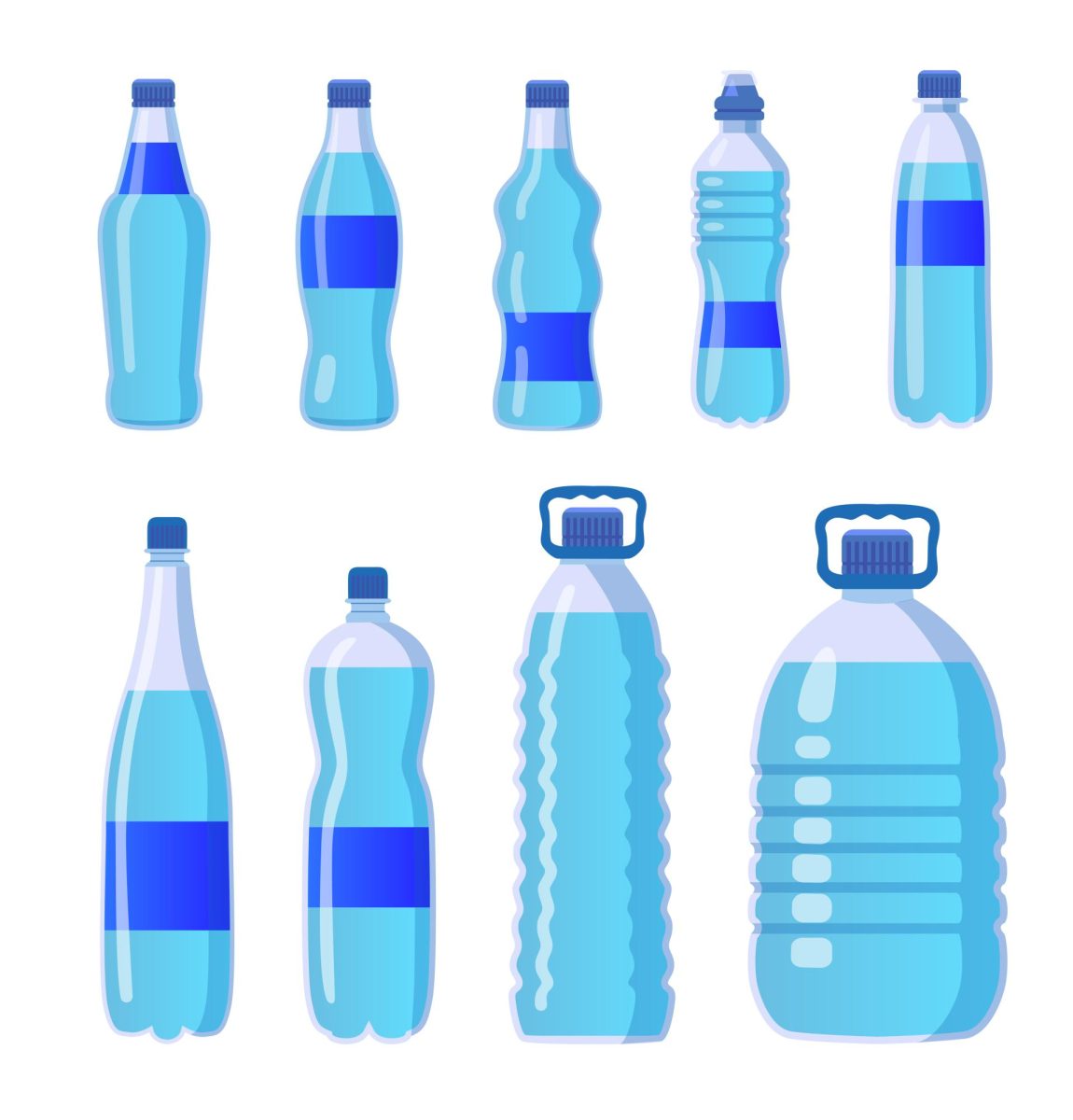 The evolution of fancy water bottles, like Hydro Flasks and Owalas, have inspired toxic overconsumption. (Freepik - pch.vector)