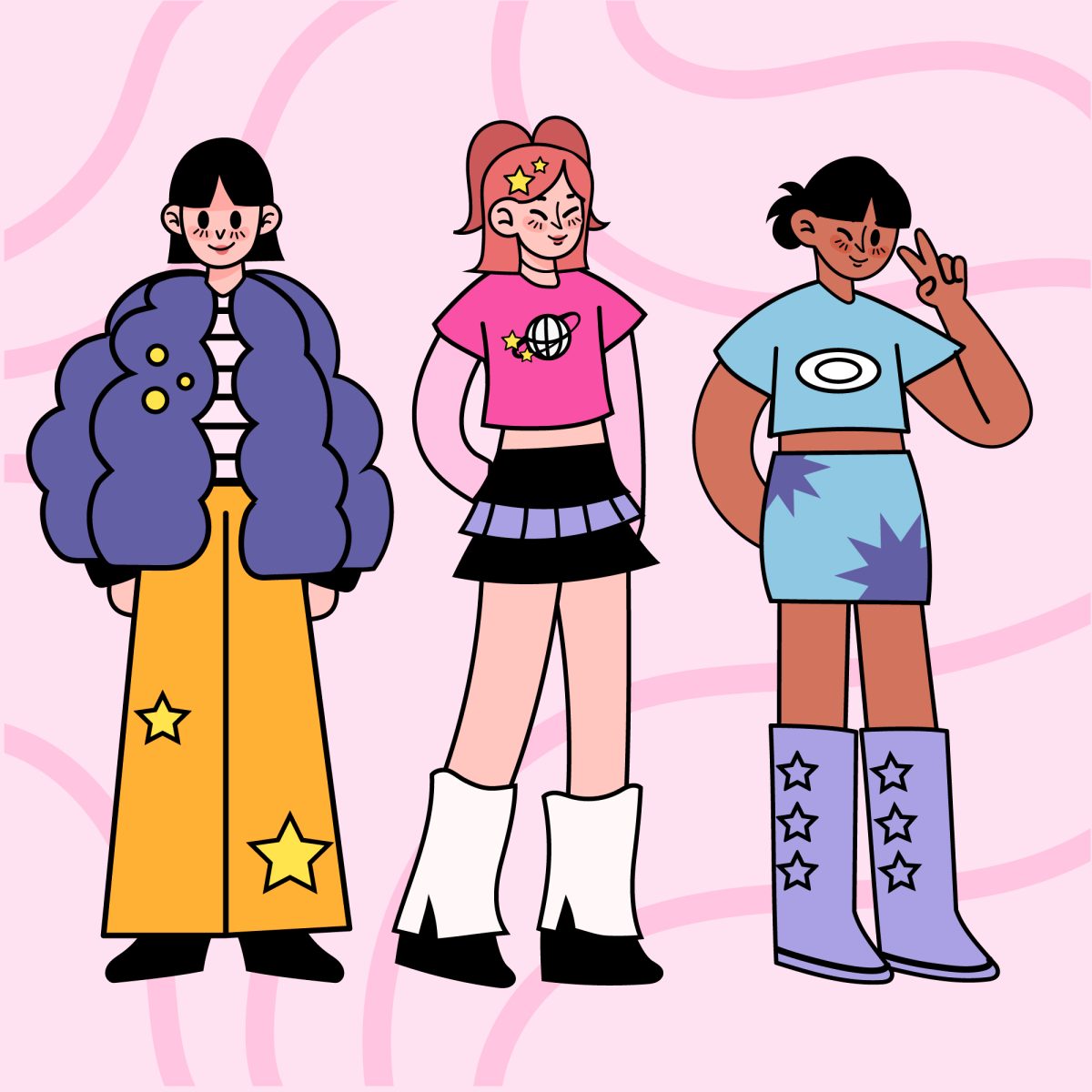 Y2K clothing making a comeback, from 2000s to 2020s (Freepik)