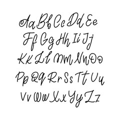 The cursive alphabet is one of the first things young students encounter when learning cursive. 
