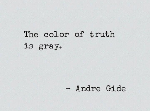 Many people tend to see the world in black and white, without considering the grey space.