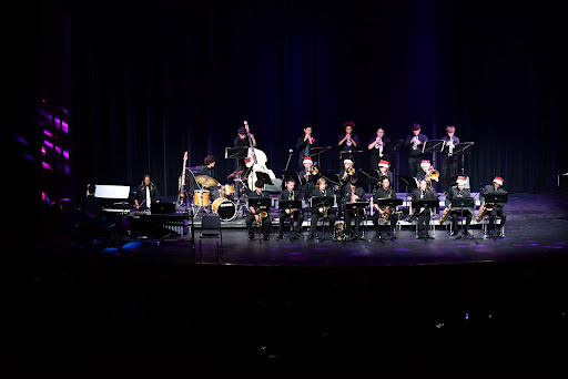 The Los Osos Jazz A Band performing at their winter concert.
