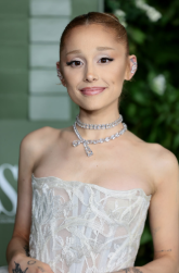 Ariana Grande on the red carpet during the premiere of “Wicked For Good.