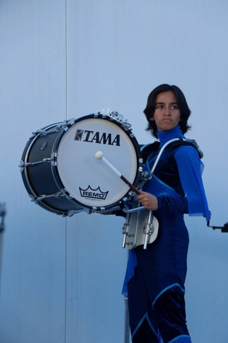The LOHS Indoor Drumline worked hard throughout their season to compete with their 2026 show, “Shadow.” (LOHS Yearbook)